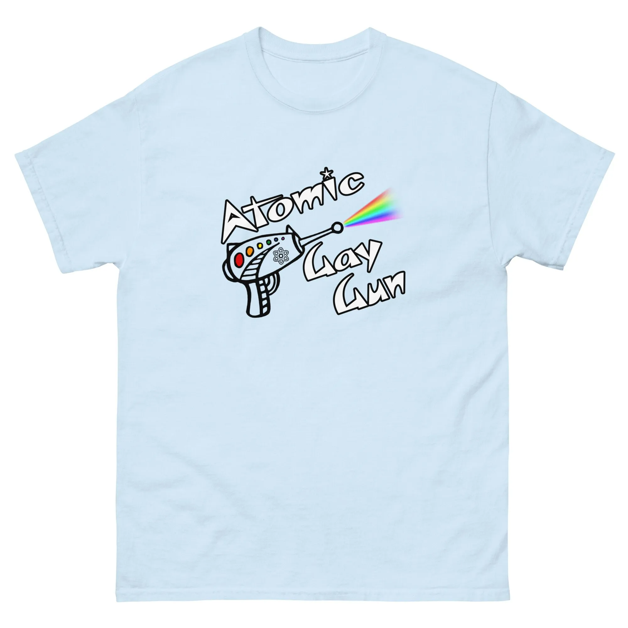 Atomic Gay Gun Men's T Shirt Pride s LGBTQIA Panic 1950s Clothes