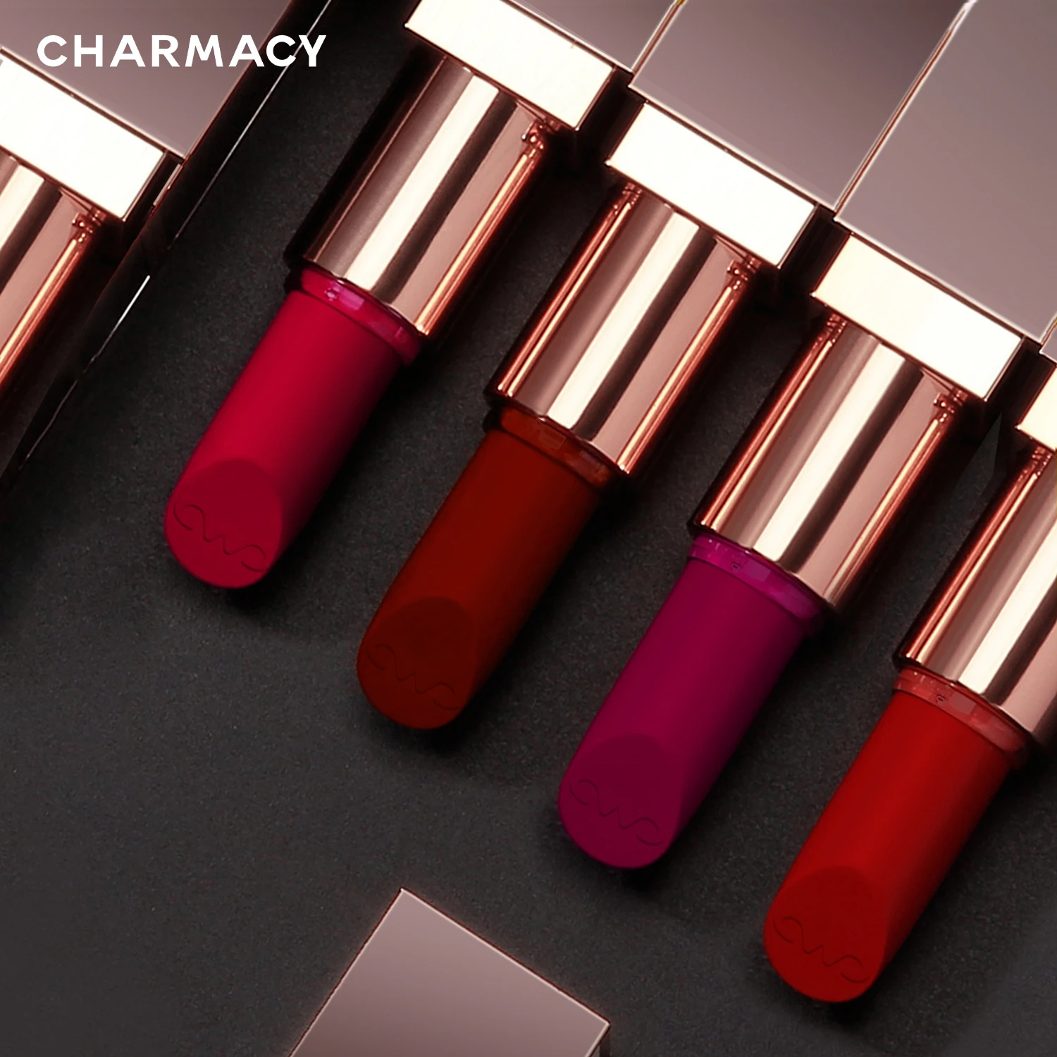 CHARMACY Moisturizing Luxury Velvet Lipstick Waterproof Long-lasting High Quality Korean Lipsticks Lip for Women Makeup Cosmetic