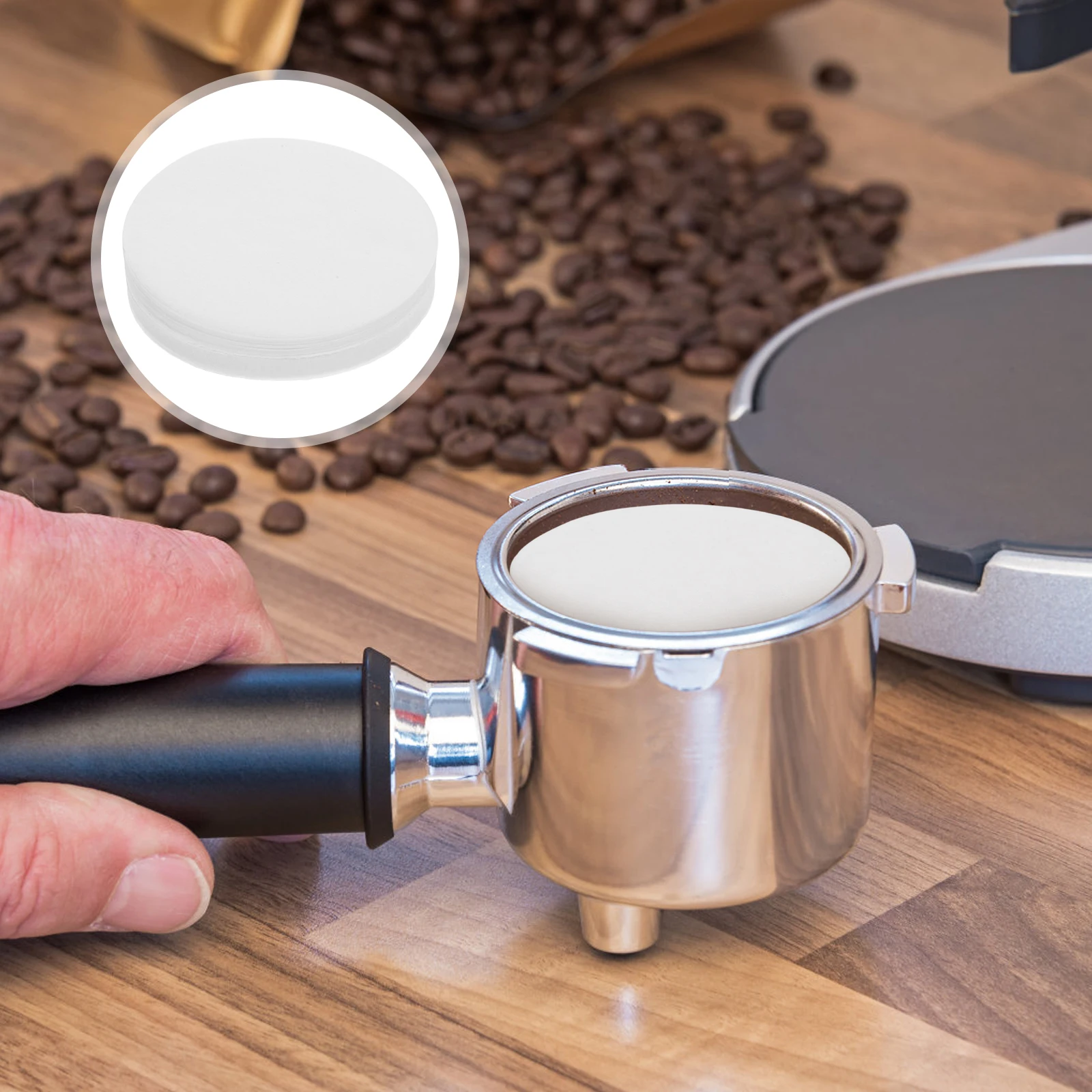 

100 Pcs Coffee Filter Paper Machine Papers Espresso Accessories Machines Making Supply Pads Filters Reusable Italian