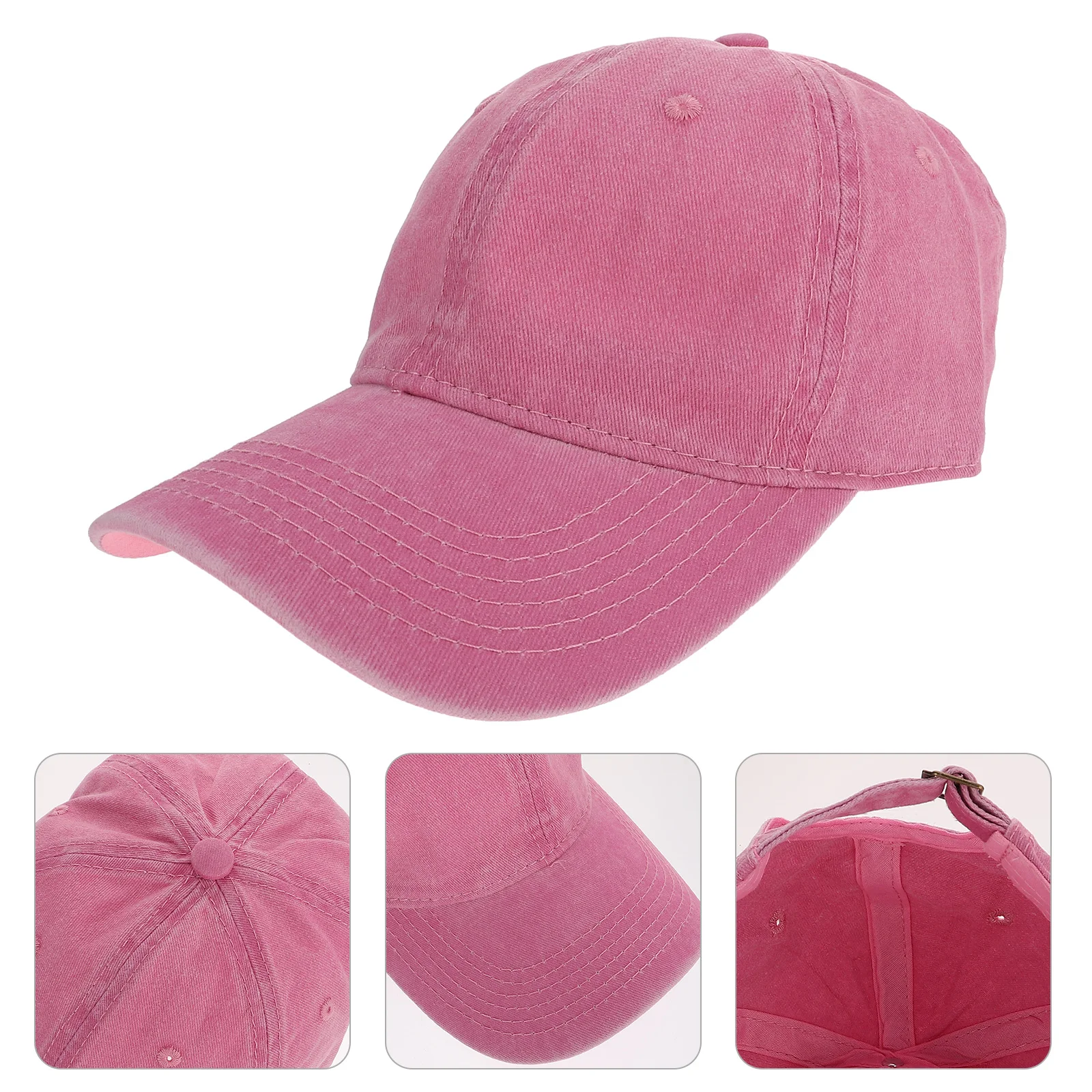

Washed Baseball Cap Cotton Hat Vintage Adjustable Strap Women's Hats Outdoor Picnic Beach Hiking Stylish Comfortable Summer