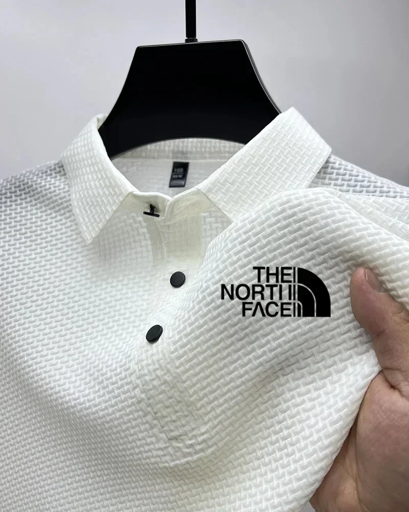 

Summer new products are available. High-quality ice blue silk collar shirts, casual golf short-sleeved round-neck shirts, 2026 o