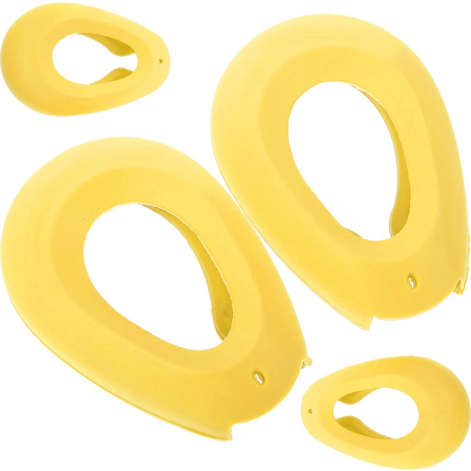 

4 Pcs Hair Dye Ear Protectors Silicon Ear Covers for Women Men Yellow Color Easy to Use Salon Travel Accessories