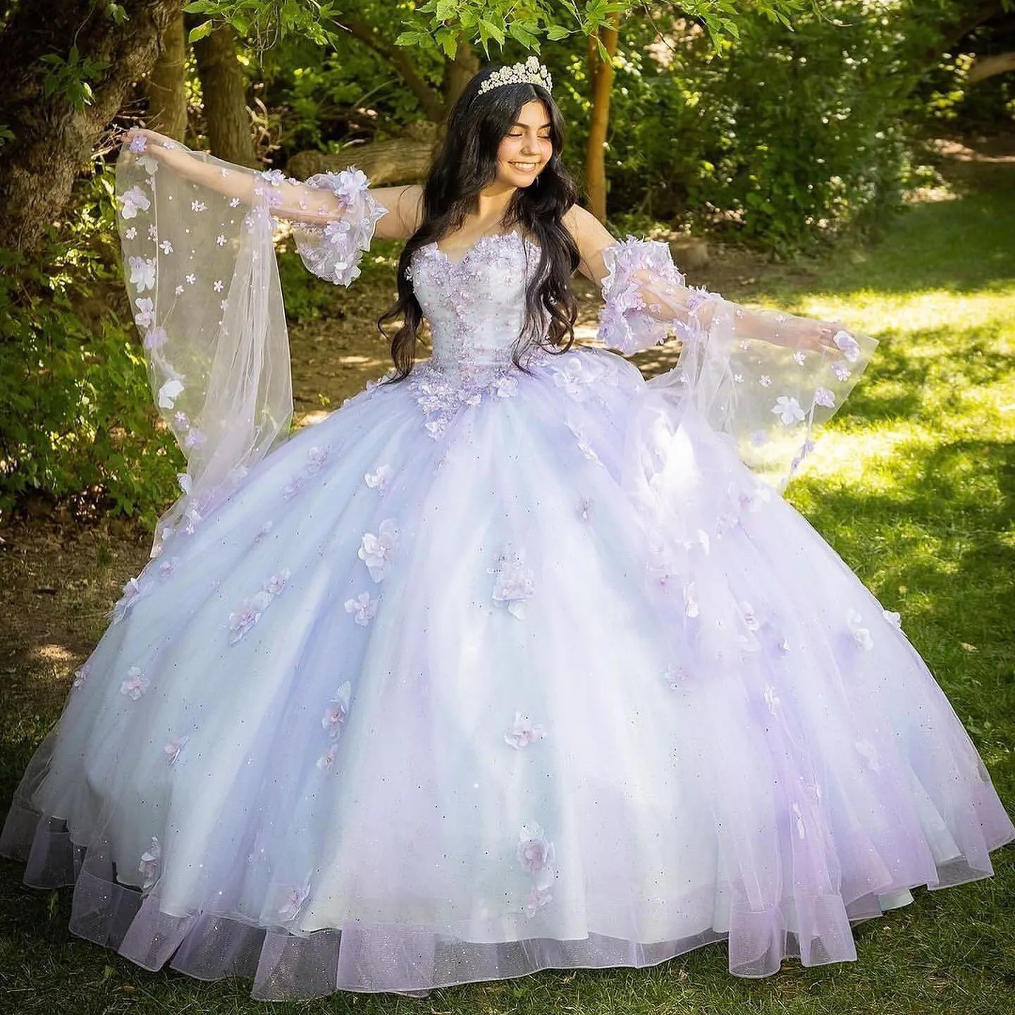 Fairy Burgundy Quinceanera Dress Woth Sleeves 2024 Princess Girl Prom Dress Pageant Party Dress Vestidos De 15 Años