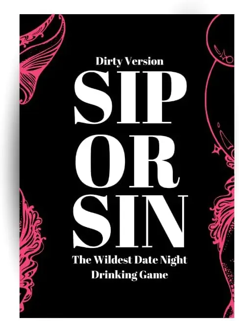 

Sip Or Sin Drinking Couple Game - 114 Spicy Dares & Questions for Romantic Date Nights, Anniversaries & Valentine's Gifts