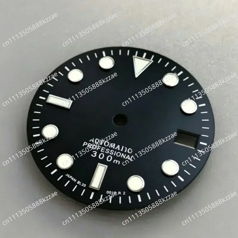 Dial Face Insert Parts for Watch NH35 Dial Automatic Mechanical Movement for Watch Green Lume Marine Master