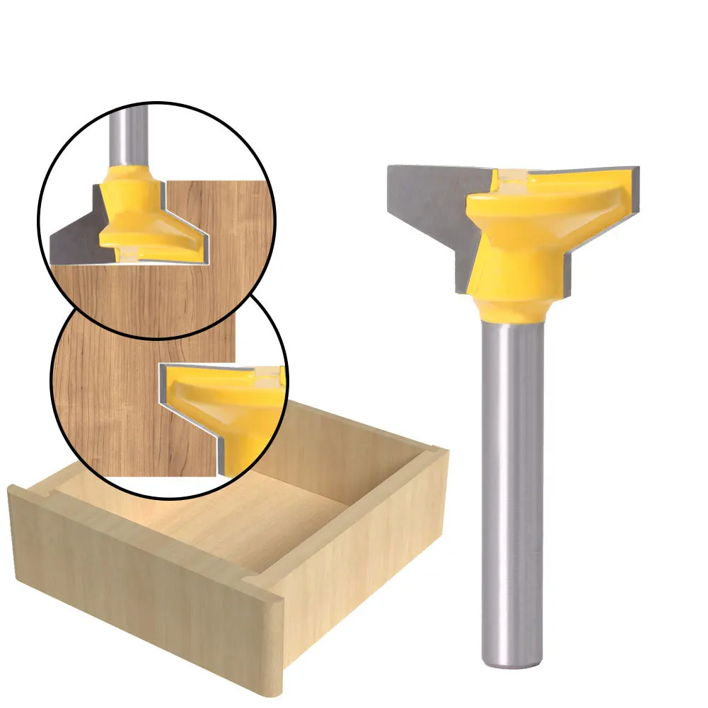 

1/4 Inch Shank Drawer Lock Router Bit T-Slot Joint Cutter for Woodworking & Cabinet Making Woodworking Milling Cutter Tool