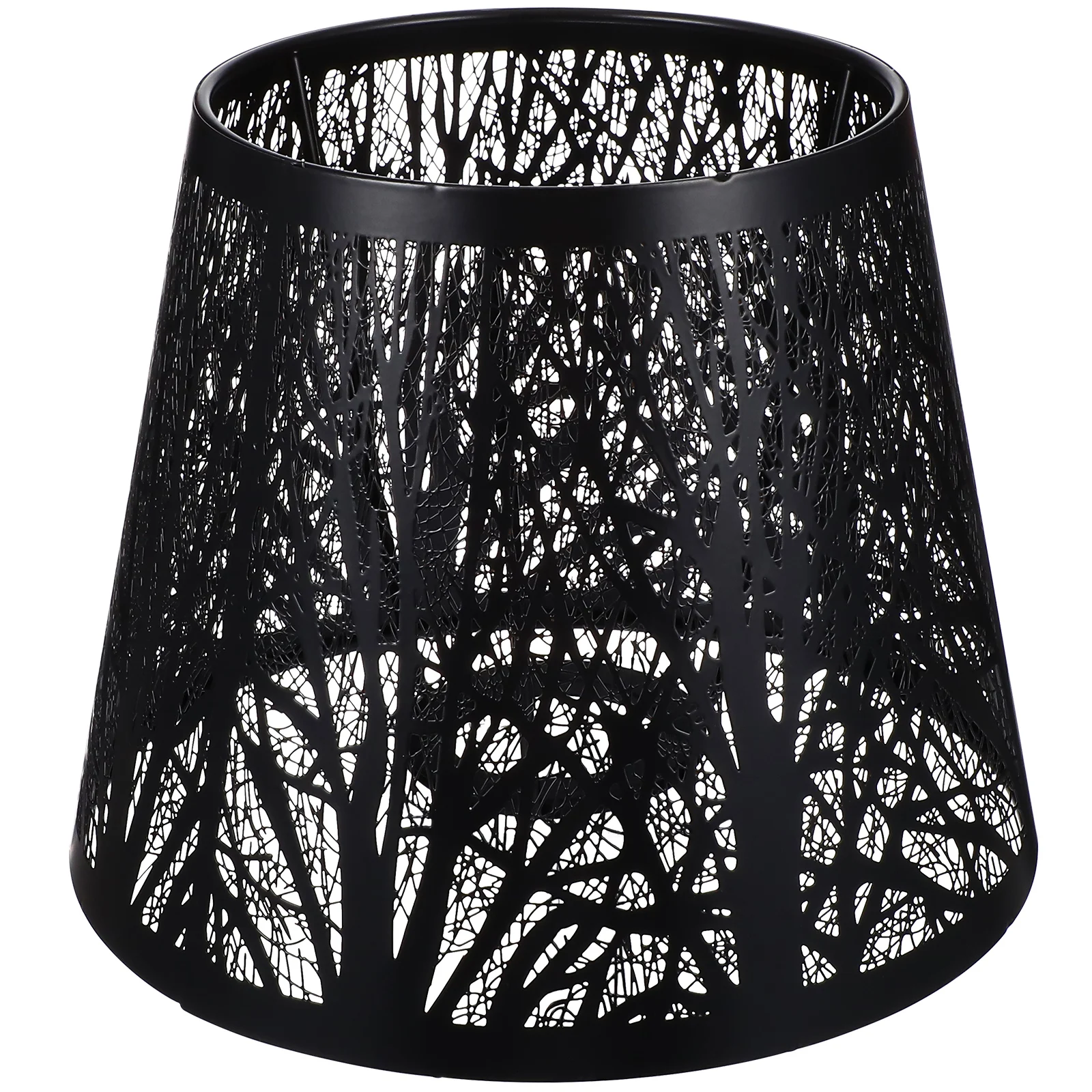 

E27 Iron Lampshade Black Single Tree Pattern 4cm Hole Modern Bedroom For Table Floor Lamps DustProof Lighting