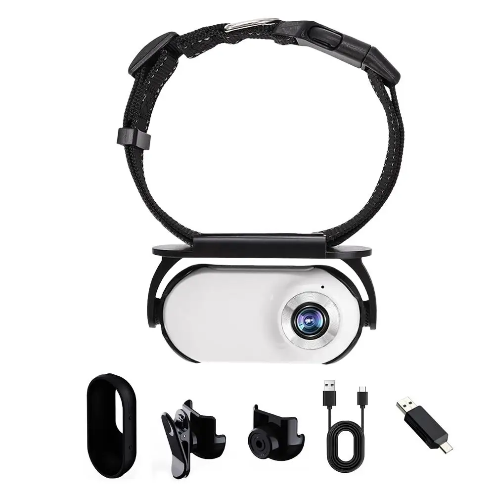 Collar Camera For Pet Cameras & Monitors With Wide Angle Lens Mini Portable Stable Sport Action Body Camera With Video L2s4