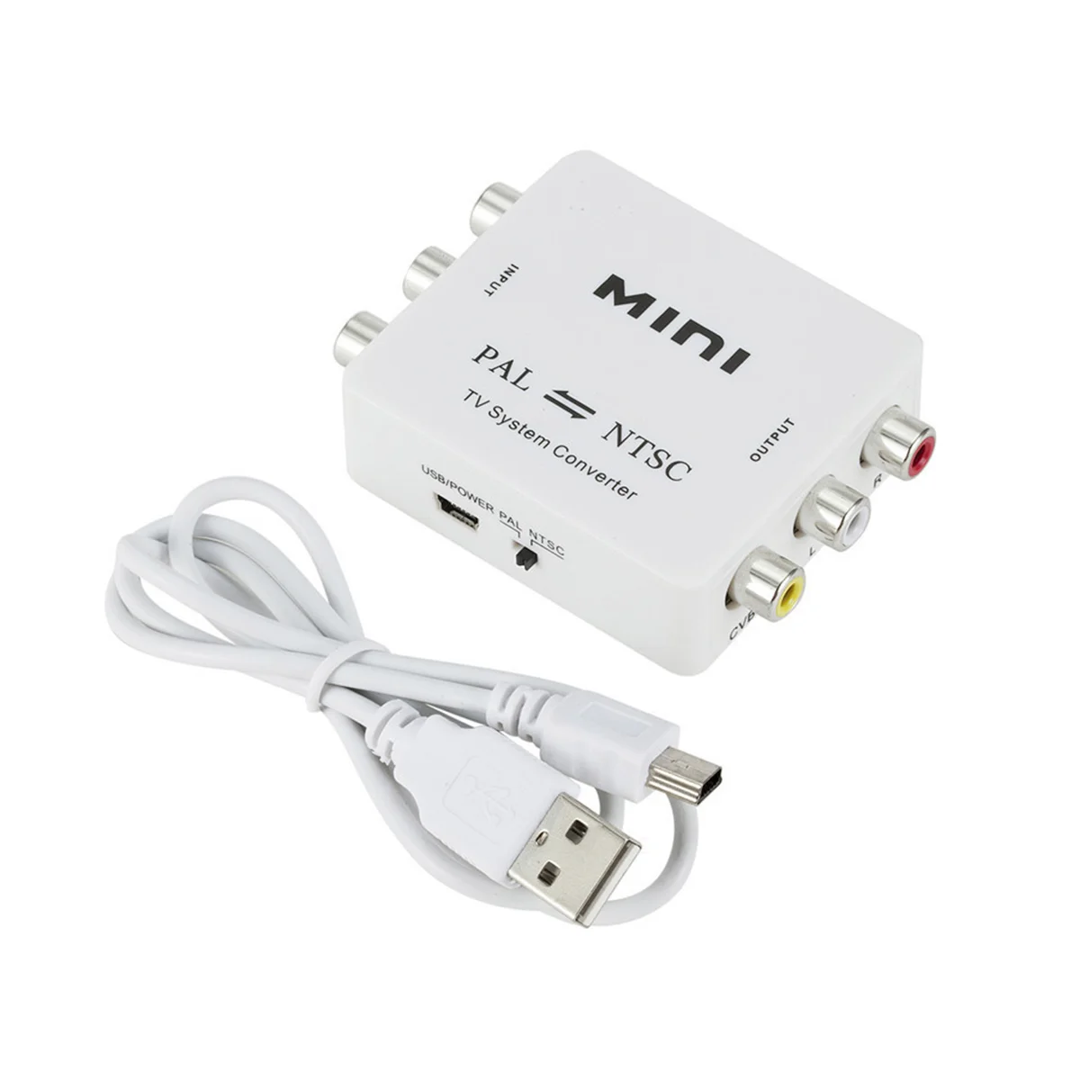 Mini PAL NTSC Bi-Direction TV System Converter Switcher PAL to NTSC NTSC to PAL Dual-Way TV Composite Connection