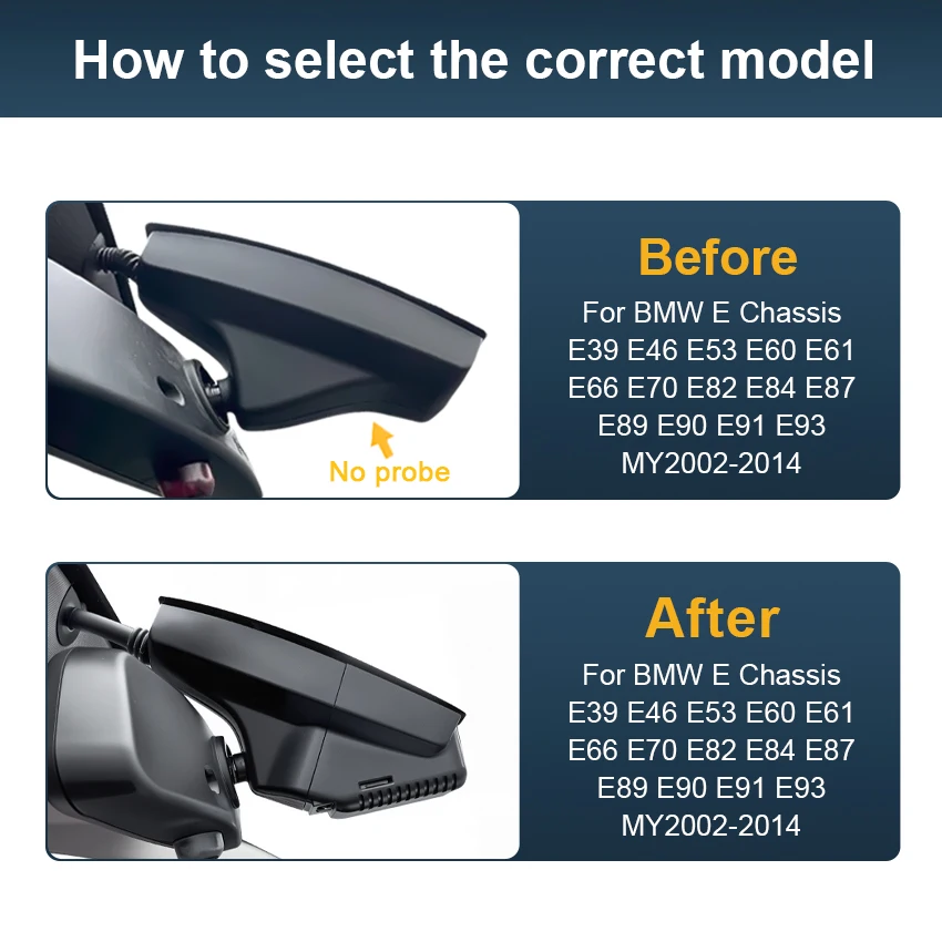 New Plug and Play 4K UHD Wifi Car DVR Camera Dash Cam for BMW E39 E46 E53 E60 E61 E66 E70 E82 E84 E87 E89 E90 E91 E93 2002-2014