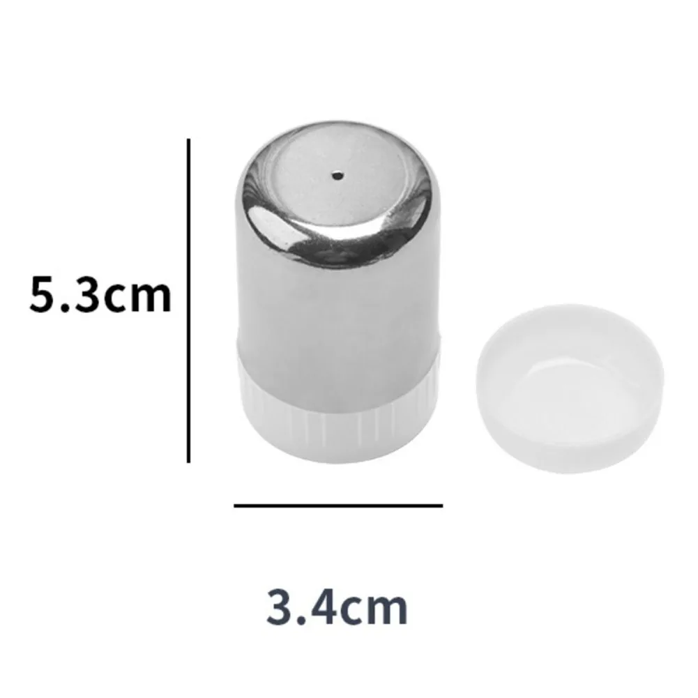 Small Stainless Steel Seasoning Bottle with Dust Cover for Salt Pepper Cumin Dispensing in Kitchen Outdoor BBQ Camping view 2