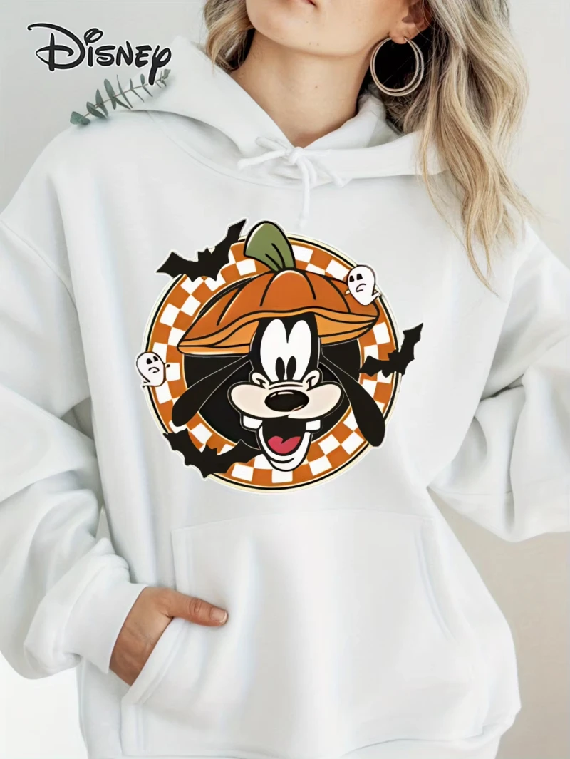 

MINISO New Disney Goofy Pattern Women Hoodie Autumn Winter Casual Unisex Pullover Sweatshirt Clothing Hoody Streetwear Oversized