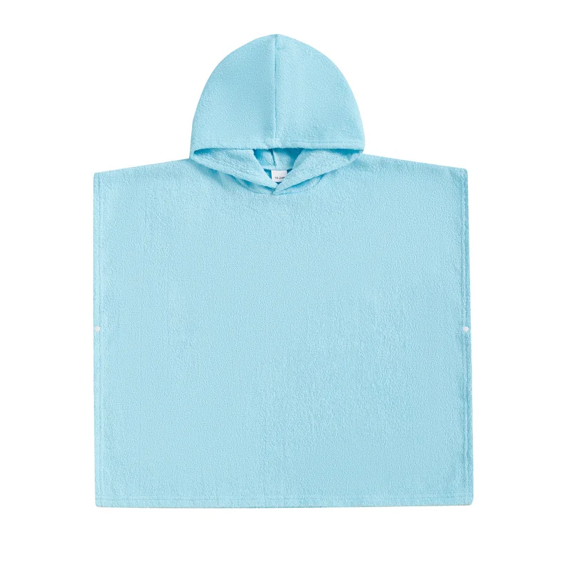 Cathery Kids Baby Girls Boys Hooded Beach Poncho Towels Solid Color Loose Fit Casual Beach Robe Cover-ups for Summer 2025