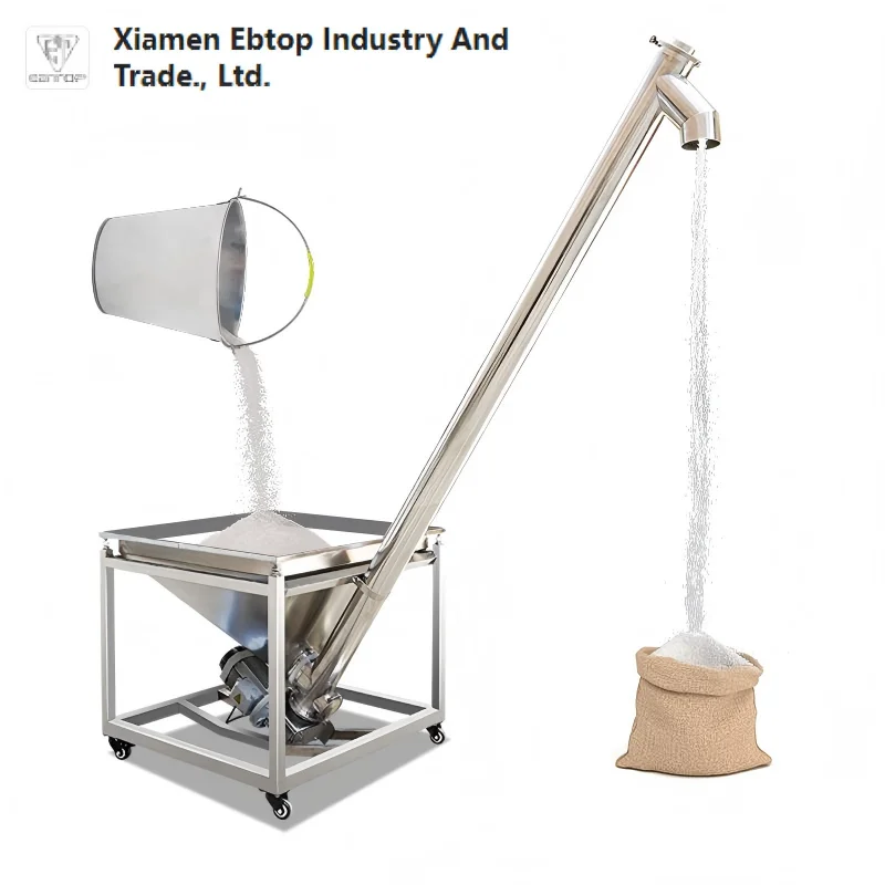 Stainless Steel Screw Conveyor Automatic Powder Loader  Inclined Screw Conveyor Powder Screw Feeder