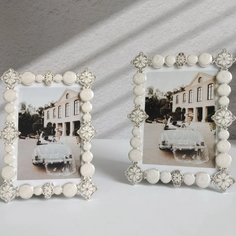 Fashion4/ 6/7/10inches fashion Rhinestone Home Photo Holders silver white  Metal Picture Frame Bridal Favor Gifts Wedding Decor