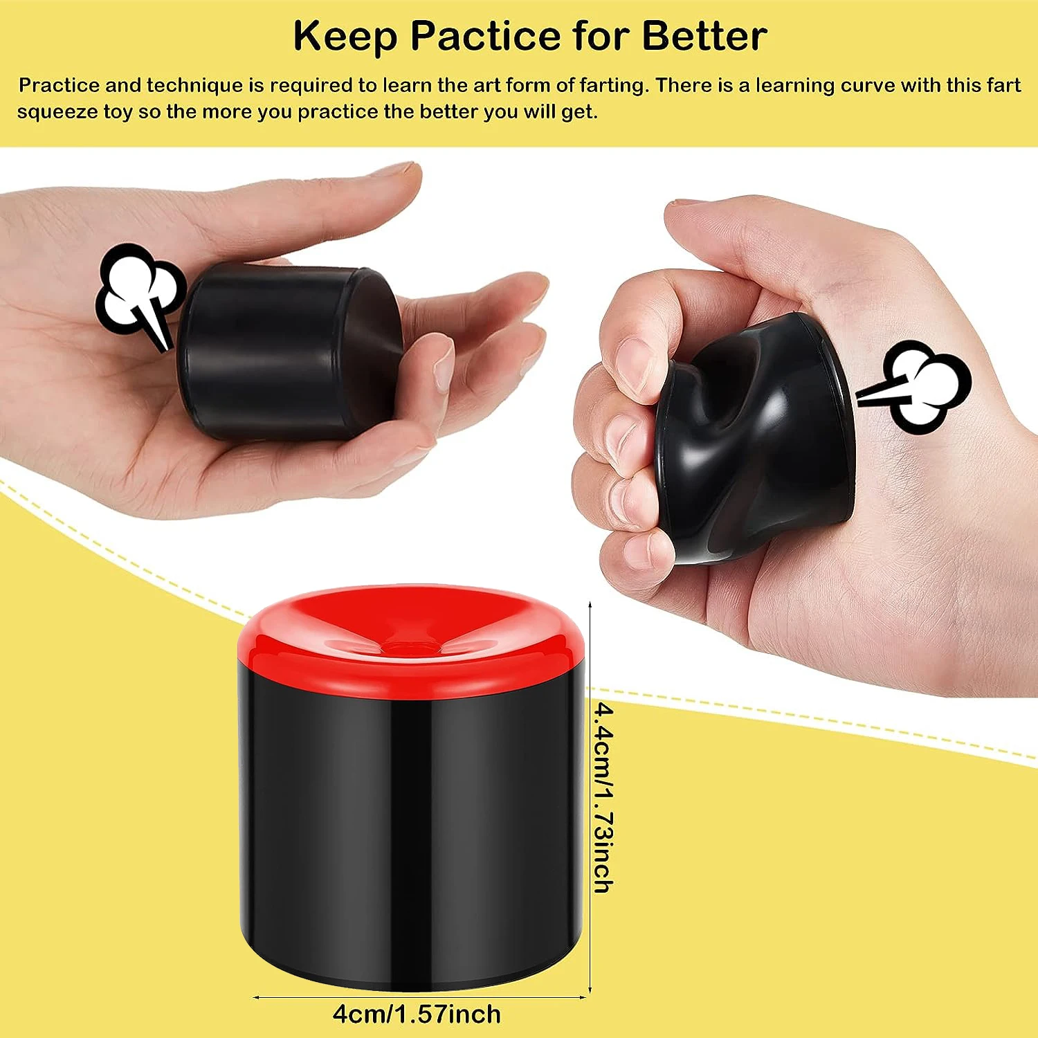 Tubo de pedo exprimidor simulado, tubo de pedo de broma, accesorio de broma creativo, juguete de broma divertido