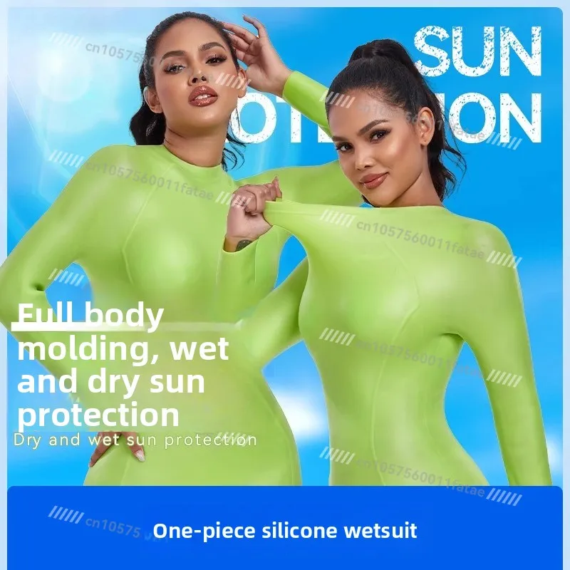 New Women Silicone Thermal Wetsuit Full Body Snorkeling Surfing Suit Jellyfish Protection