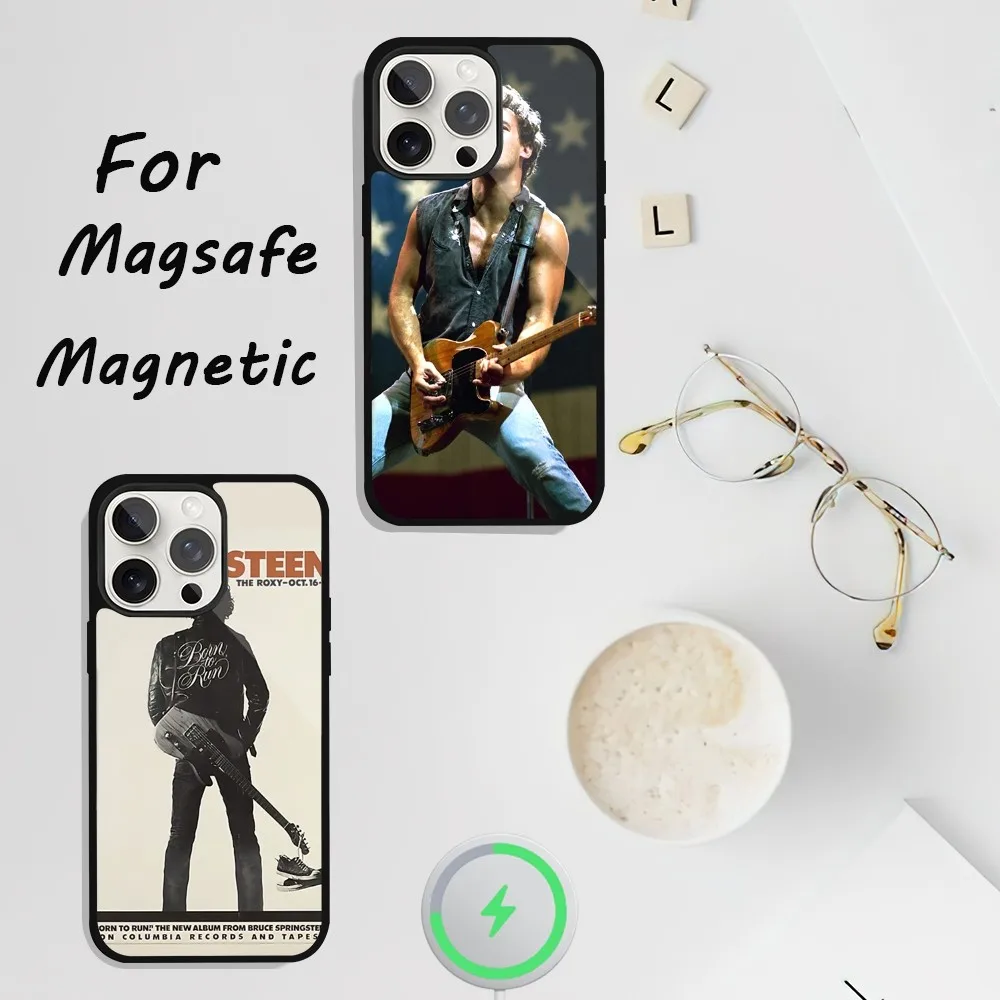 Bruce Springsteen signierte Handyhülle für iPhone 11, 13, 12, 14, 15 Plus Max Pro, Magsafe,