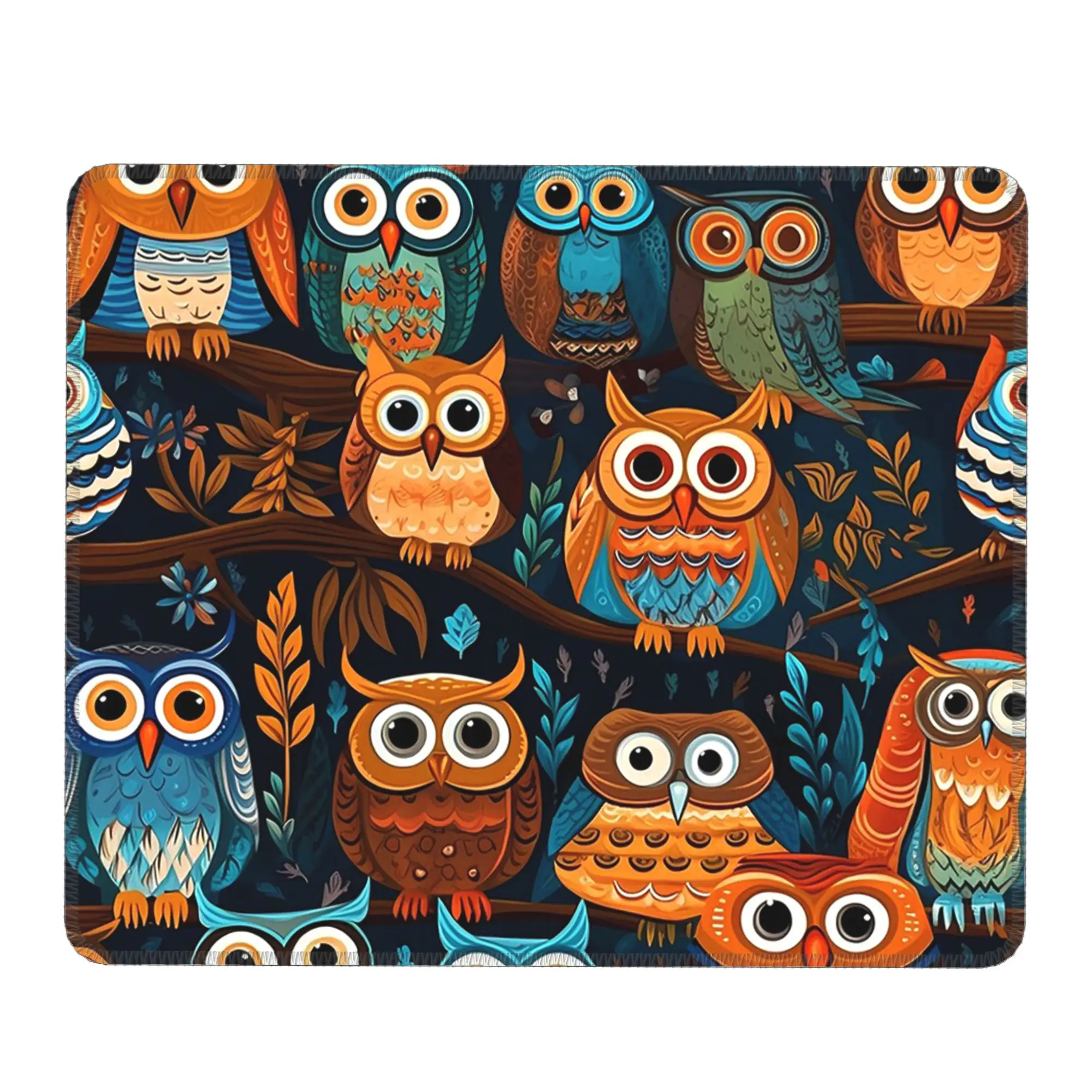 Cute Owl Stand On Branch Mouse Pad Computer Keyboard Mouse Mat Gaming PC Laptop Desk Mat Office Table Mats