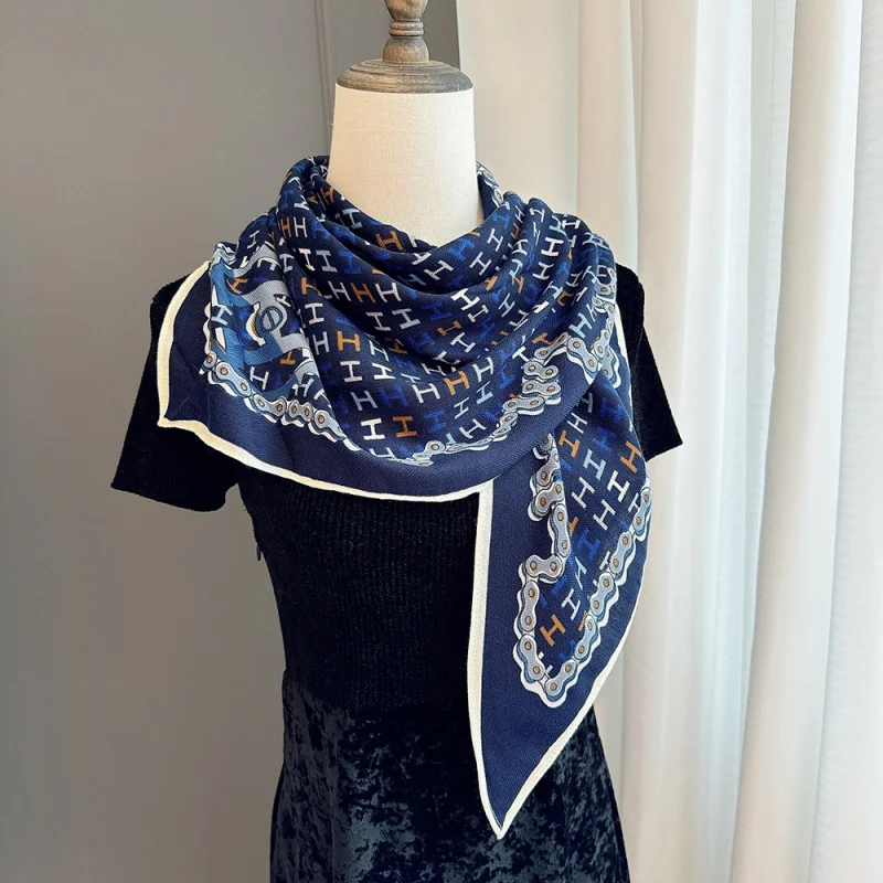 

New velvet scarf, artistic scarf women, warm outer shawl autumn and winter, small silk scarf, stylish and versa