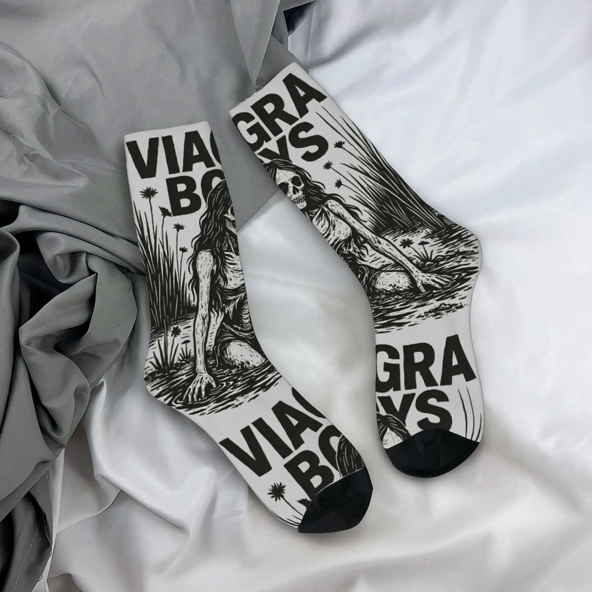 

Носки Viagra Boys Band в стиле панк, нескользящие чулки, мужские дышащие носки для бега, зимние модные дизайнерские носки