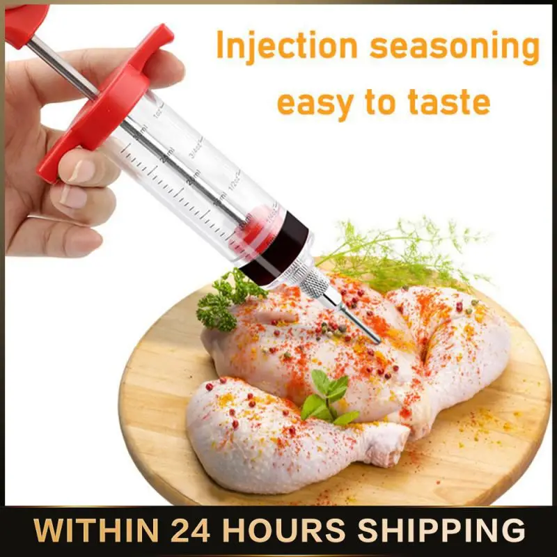 Turkey Syringe BBQ Seasoning Marinade Syringes Flavor Pork Steak Meat Sauce Injection Needles Home Kitchen Tools