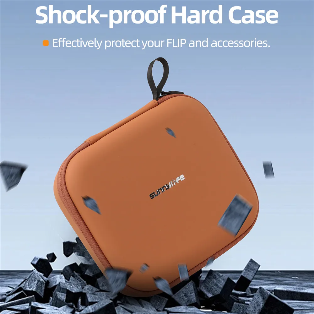 Wtohoby Pu EVA Drone Box for DJI Flip Drone Body Hard Case Mini Vlog Aerial Camera Protective Box Portable Storage Bag
