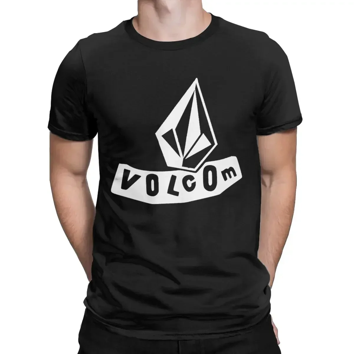 Lustiges, modisches, klassisches Baumwoll-T-Shirt mit kurzen Ärmeln und Rundhalsausschnitt für Herren. Das neueste Logo-T-Shirt von Volcom 2026 – Detail 4