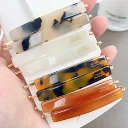 1Pair French Acetate Hair Clip Simple Geometric Barrettes Colorfu Hair Clips Ins Girls Women Accessories Side Pins