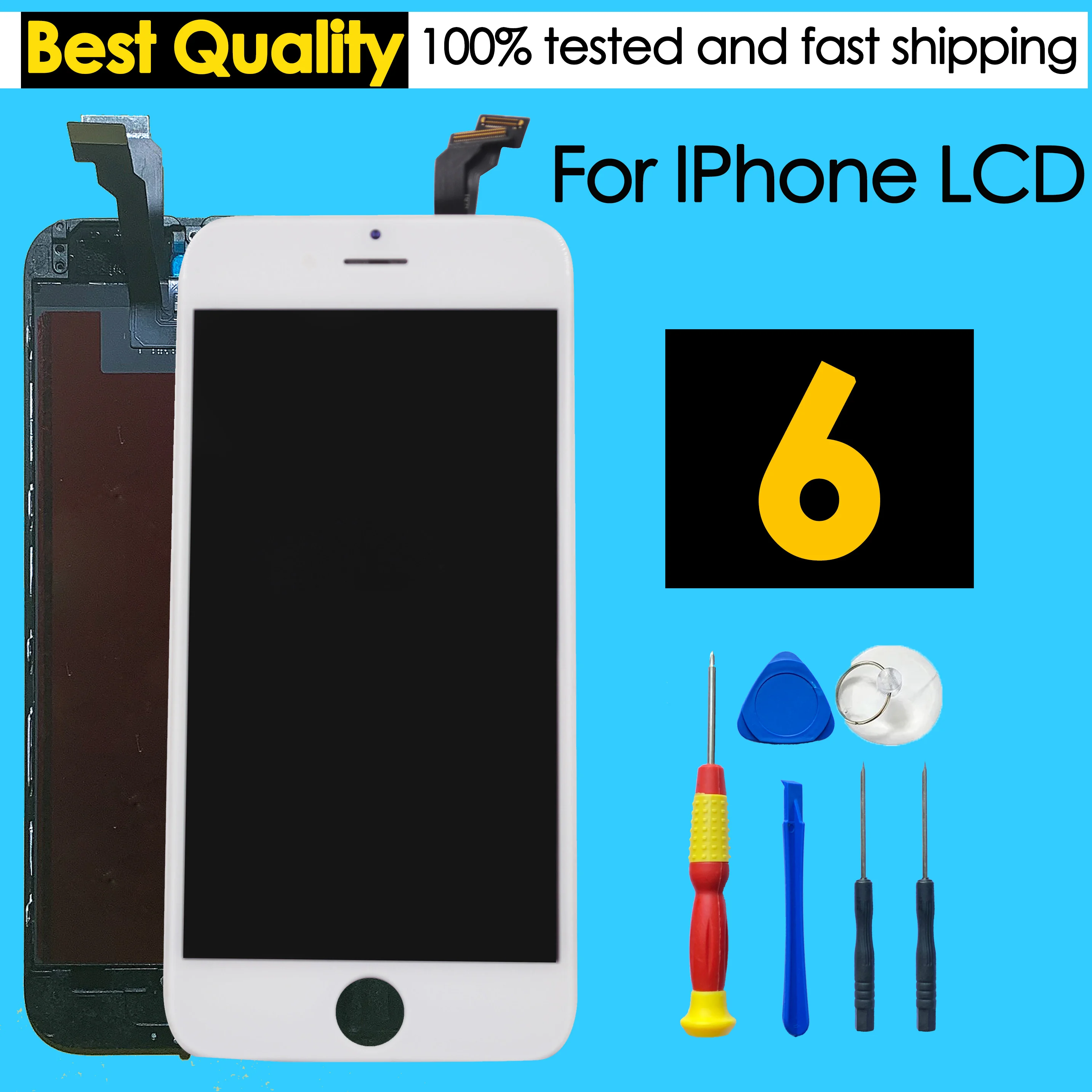 180days Warranty LCD for Iphone 6 Screen Replacement Phone Mobile Display Touch Digitizer Assembly Repair Parts Wholesale Kit