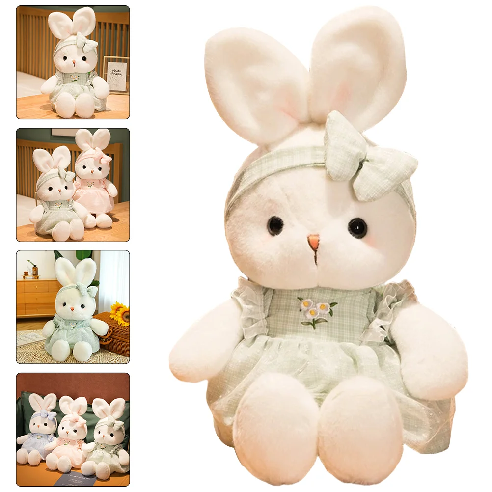 

Plush Bunny Toys for Girls Rabbit Stuffed Animal Teens Decor White Animals Decors Child