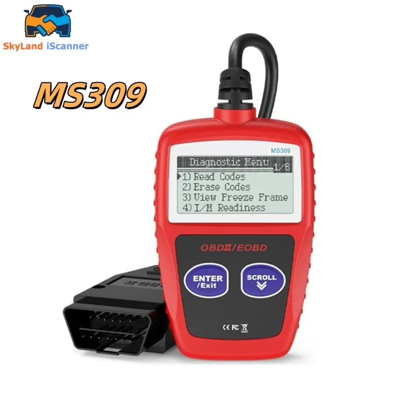 

MS309 OBD2 Сканер Автомобильная проверка Считыватель кодов двигателя Инструмент сканирования несправностей Автоматический диагностический инструмент OBDII Легкий и быстрый доступ