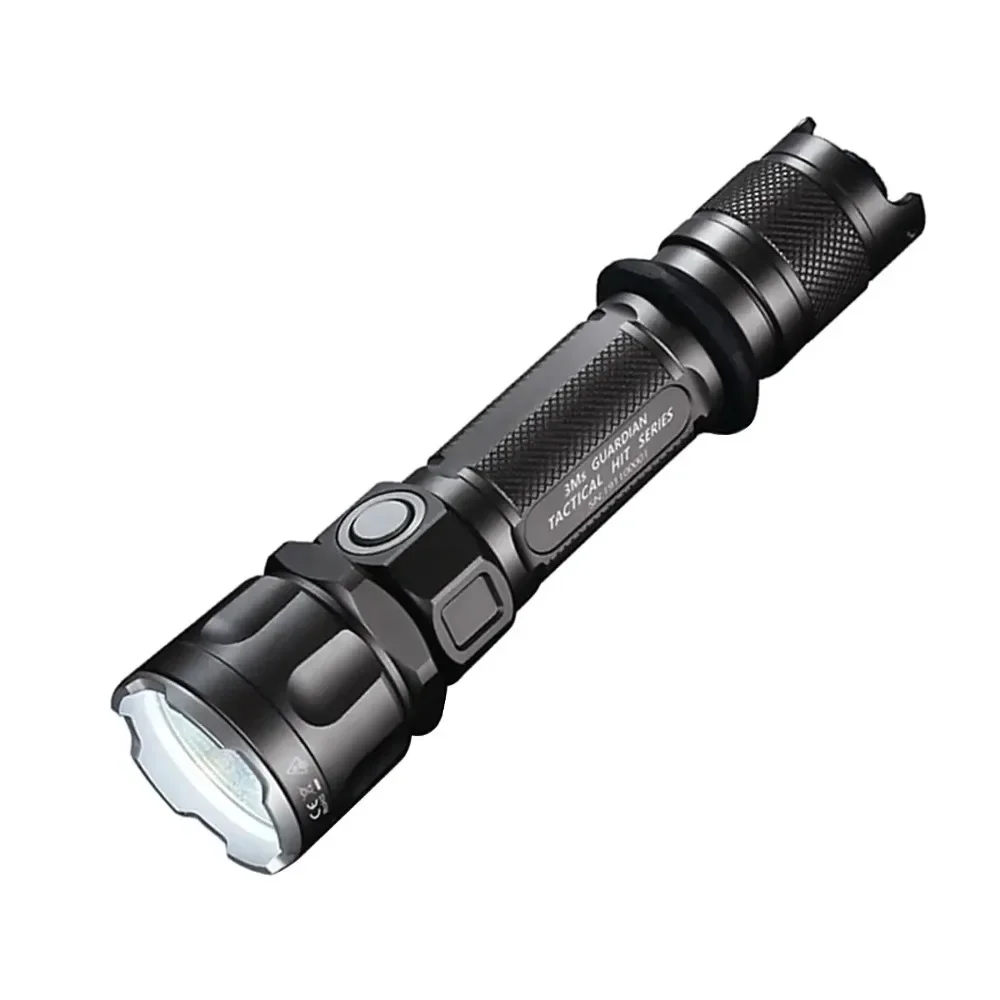 JETBeam 3MS EDC LED Flashlight 2000 Lumens USB-C Rechargeable Water Resistant Black EDC Tactics Everyday Carry