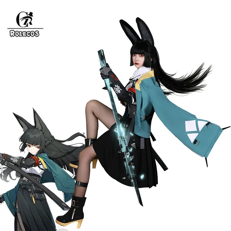 

ROLECOS Game Zenless Zone Zero Hoshimi Miyabi Cosplay Costume Fox Lovely Uniform Cosplay Costume Halloween Cosplay Party Outfit