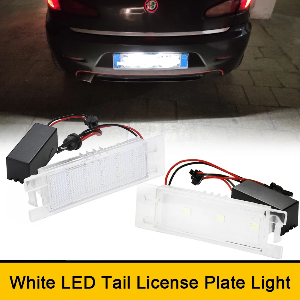 

For Fiat 500L 600 Albea Bravo Cinquecento Doblo Egea Punto Evo Linea Multipla Marea White LED Reverse Bumper License Plate Light