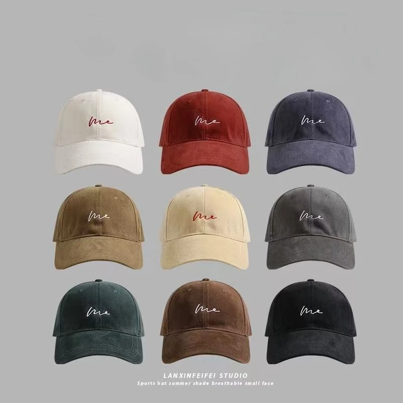 New Strengthened Baseball Cap That Makes Face Look Smaller. New Model. Japanese and Korean Style. with Letters. Fashionable.
