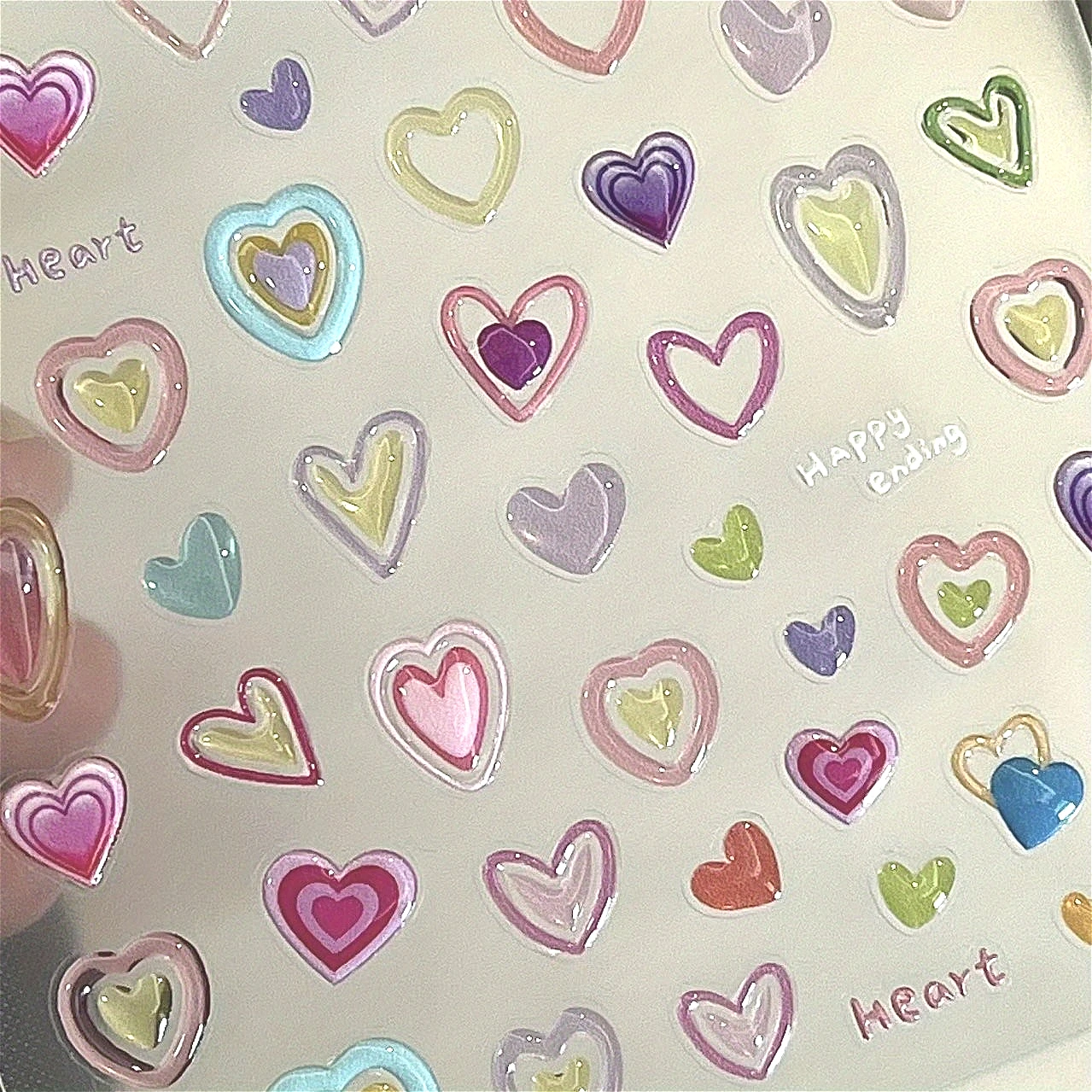 1 قطعة هلام الحب الملونة مسمار الفن ملصق تنقش ثلاثي الأبعاد ملصق مسمار الفن دبوس الشعر جراب هاتف Diy بها بنفسك ملحقات للتزيين