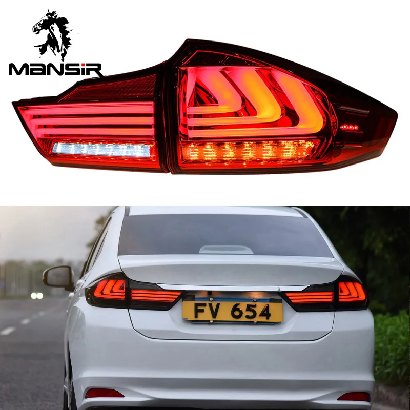 

Автомобильный светодиодный задний фонарь для Honda City Grace 2015 2016 2017 2018, задний ходовой фонарь, стоп-сигнал, указатель поворота, задний фонарь