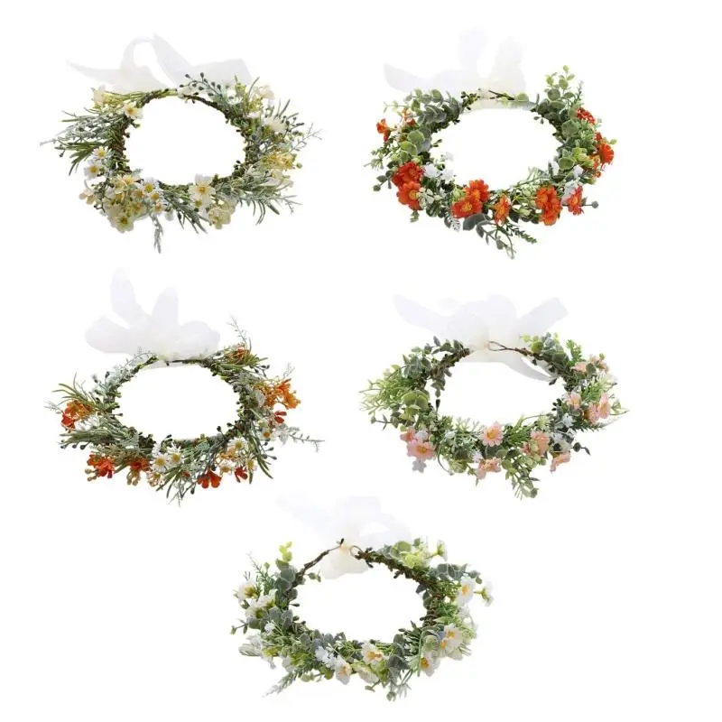 

Daisy Headbands Women Bridal Leaves Crown For Wedding Party Supply Leaves Garland Hair Wreath Leaves Photoshoot