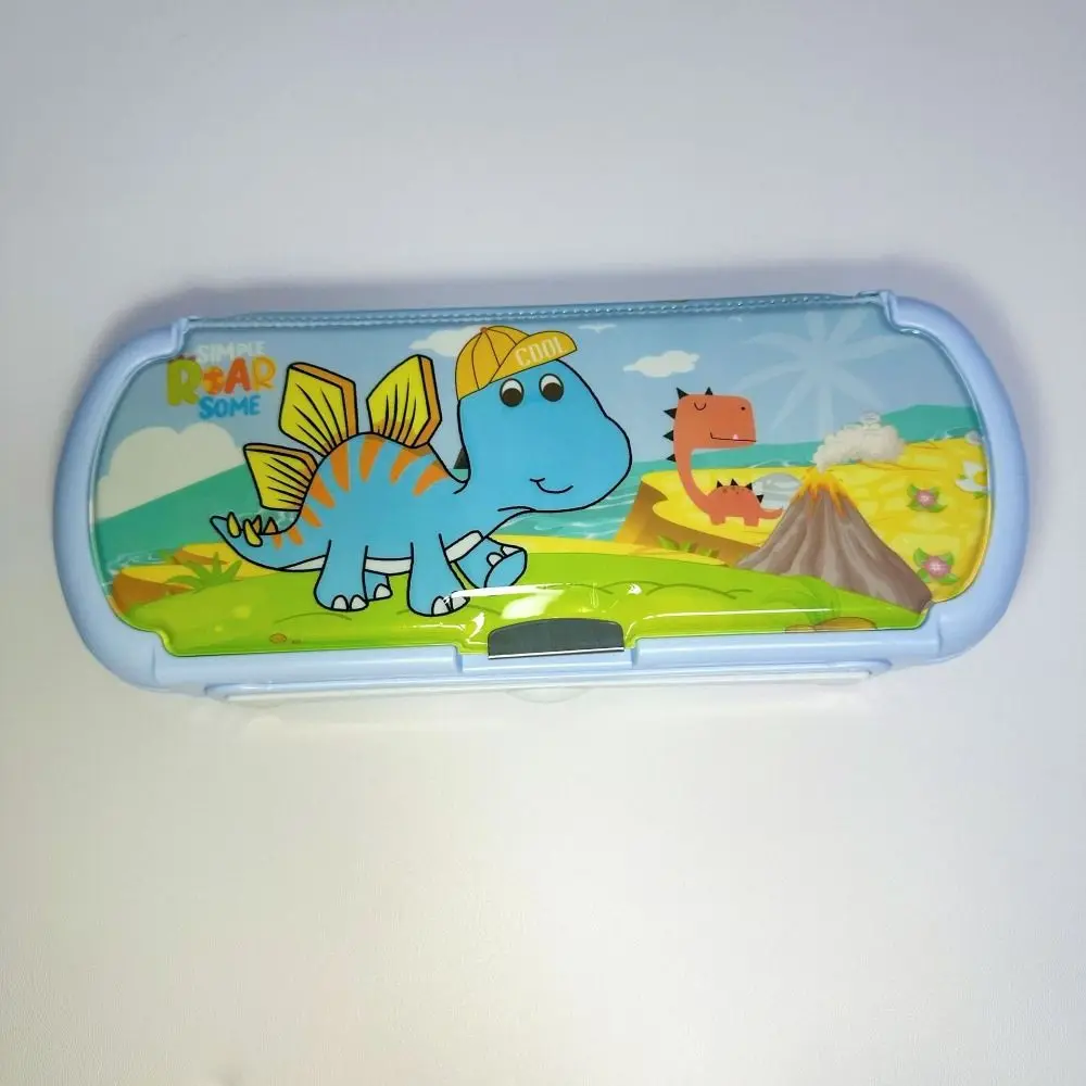 Double Side Cartoon Pencil Box Creative Sweet Girl Stationery Holder Plastic With Whiteboard Pen Pencil Case Student