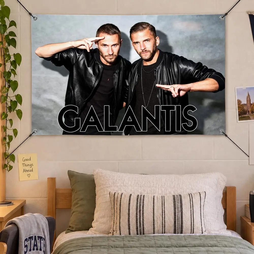 Music Electronic Duo Galantis Flags Decorative Flag Banner Indoor Bedroom Dorm Gaming Room Wall Party Club Decor Fan Gift