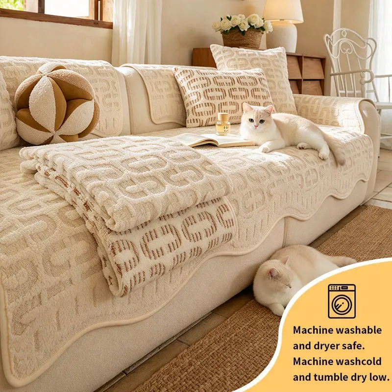 1PC-Jacquard sofa cushion specifically designed for leisure home spaces, Pet Friendly with Scratch Resistant performance