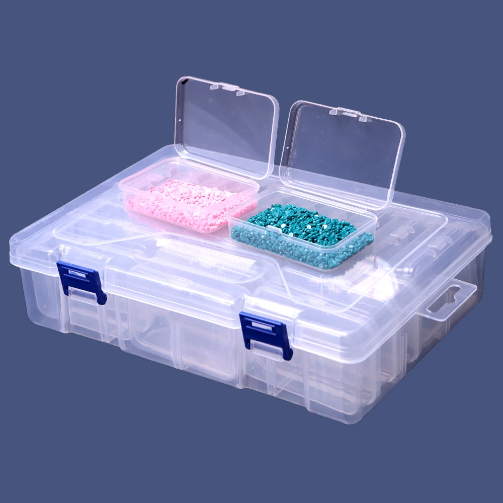 Diamond Painting Material Accessories Tools Kits Pens Organizer Storage Plastic Box Containers for Diamonds Multi-function Boxes