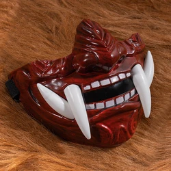 Samurai Prajna maschera Cosplay Horror giapponese Oni Demon Killer addensare maschere di plastica Halloween decorativo partito Costume puntelli