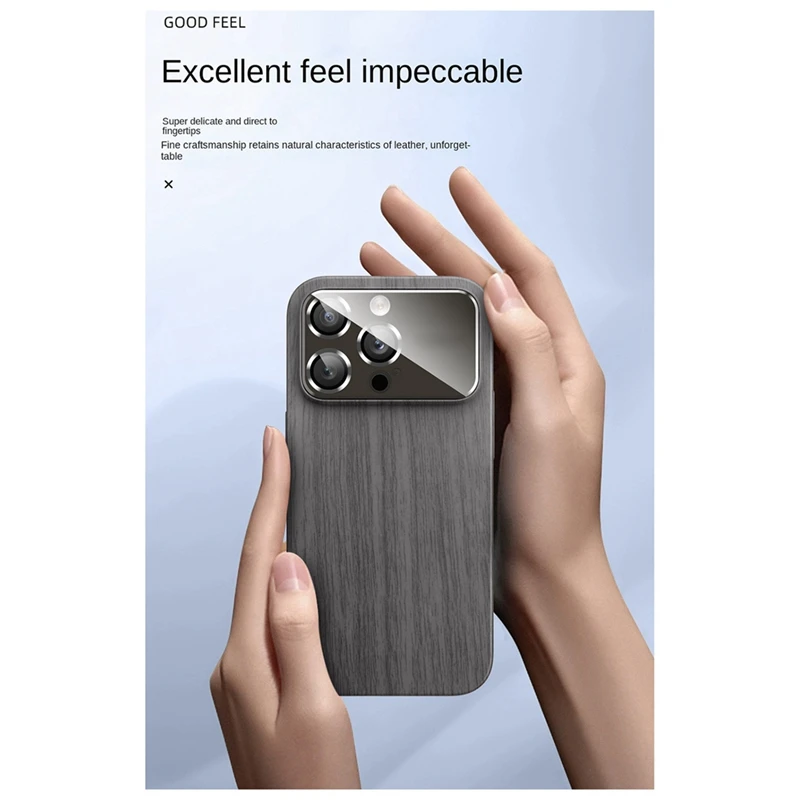 حافظة صلبة من الخشب لهاتف آيفون 15 لهاتف آيفون 15، غطاء مغناطيسي مقاوم للصدمات، متين وسهل الاستخدام، حبوب الجوز