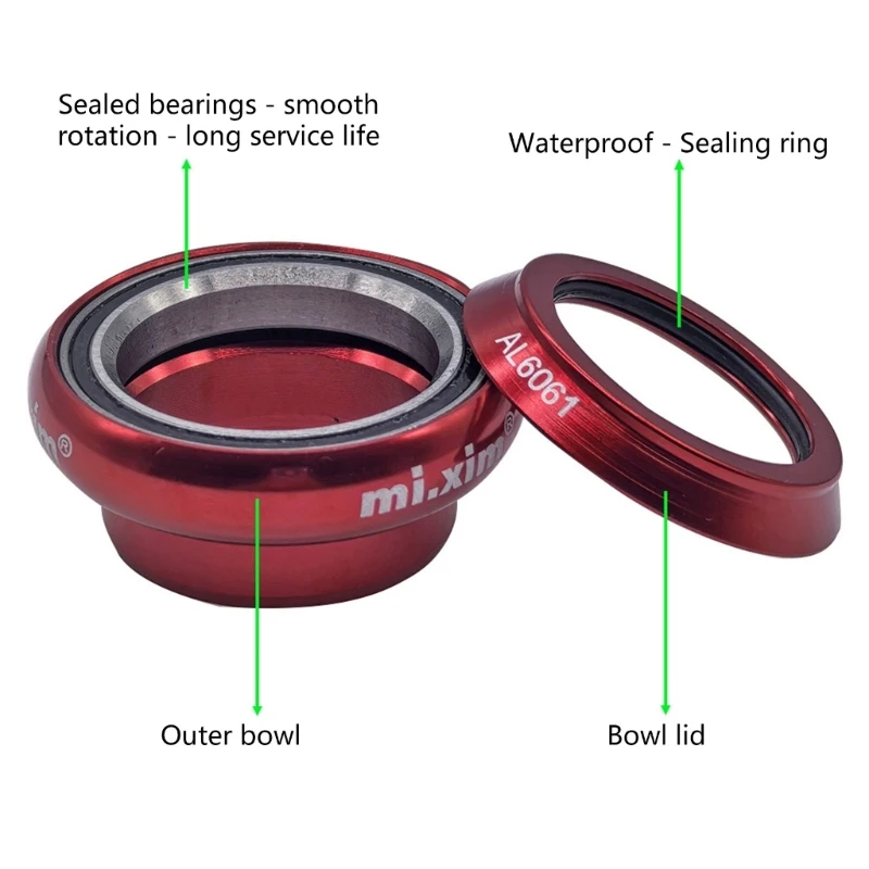  34mm Bicycles Headset Replacement Double Bearing Headset Cycling Accessories