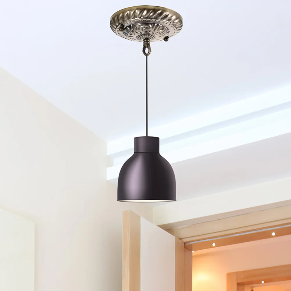 2 Pcs Chandelier Hanging Board Ceiling Light Parts Pendant Canopy with Hook The Base Is Iron Plate