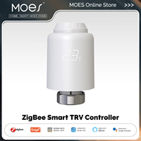 MOES TRV Tuya ZigBee Thermostatic Radiator Valve SmartLife Wireless Remote Heating Temperature Controller Alexa Voice Control