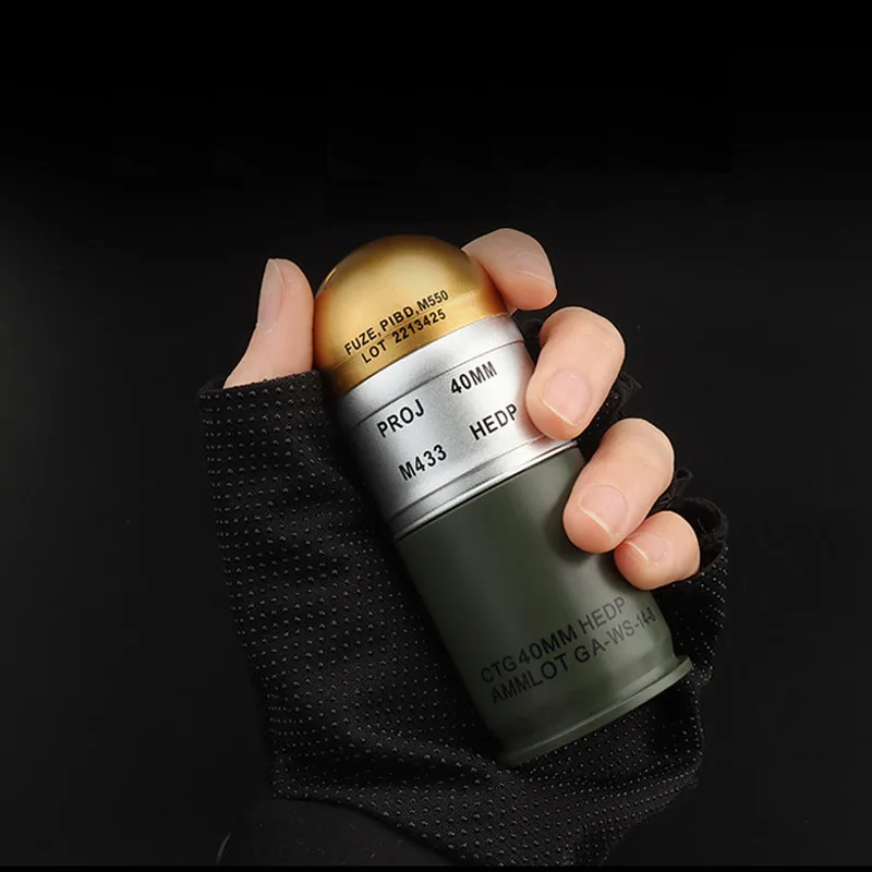 Tactical M433 HEDP 40mm Dummy Grenade Model Safety Case   Fan Toy Collection Gift Mini Storage Box