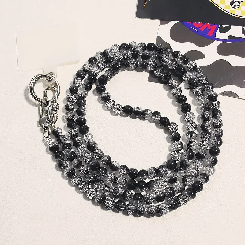 Mobile Phone Lanyard with Burst Beads and Contrasting Colors Can Be Worn on The Shoulder and Worn with A Phone Lanyard Pendant